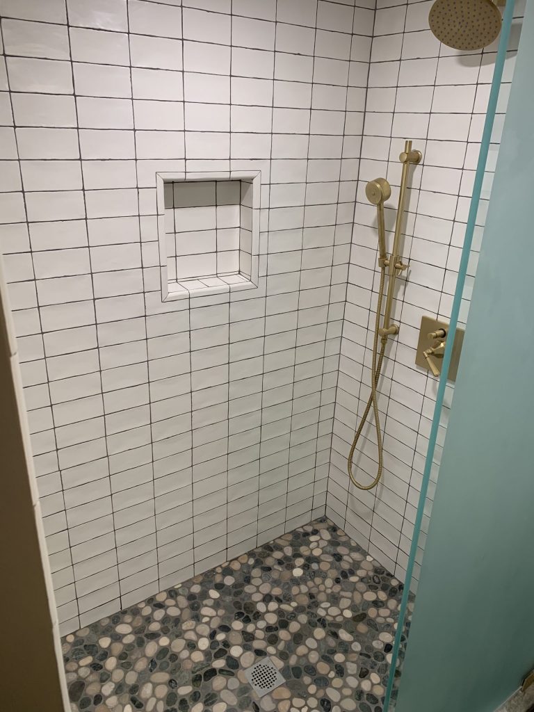 Basement Remodel Modern Shower