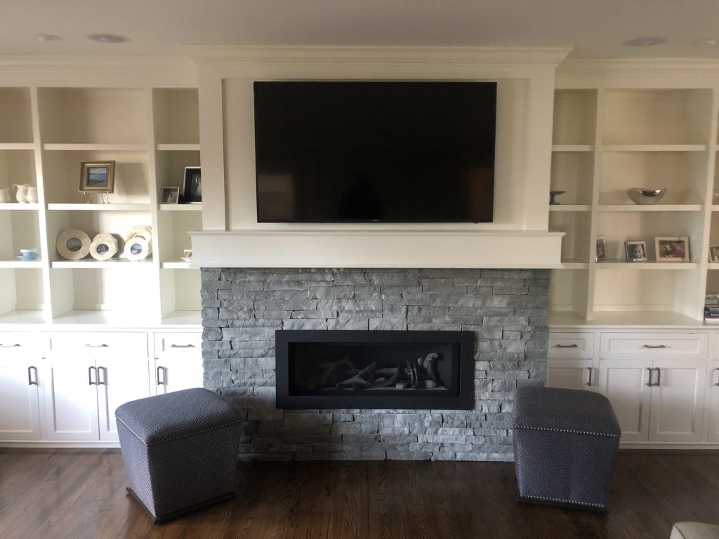 Home Remodeling Modern Traditional Fireplace Built-ins