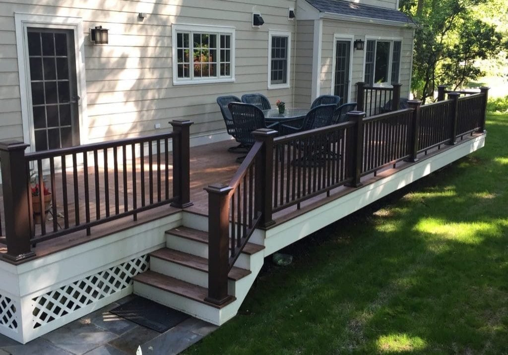 Deck Azek Brown Railings in Chatham