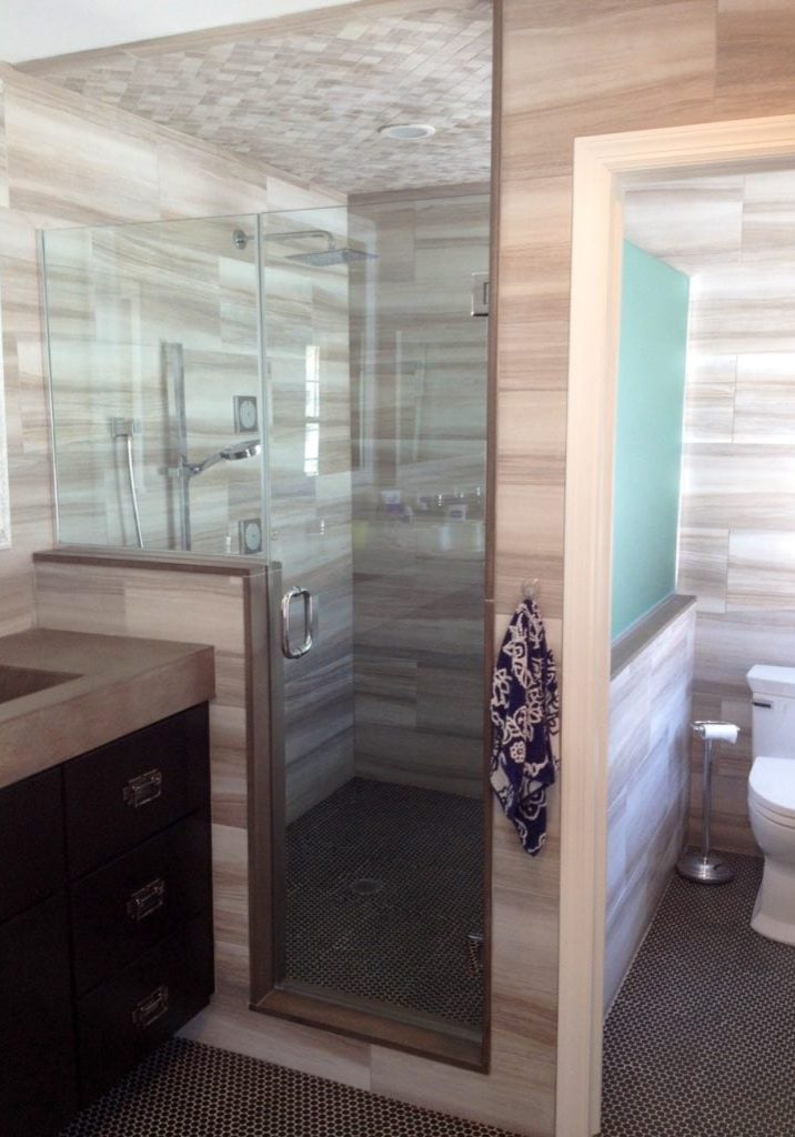 Modern Bathroom Concrete Top Vanity